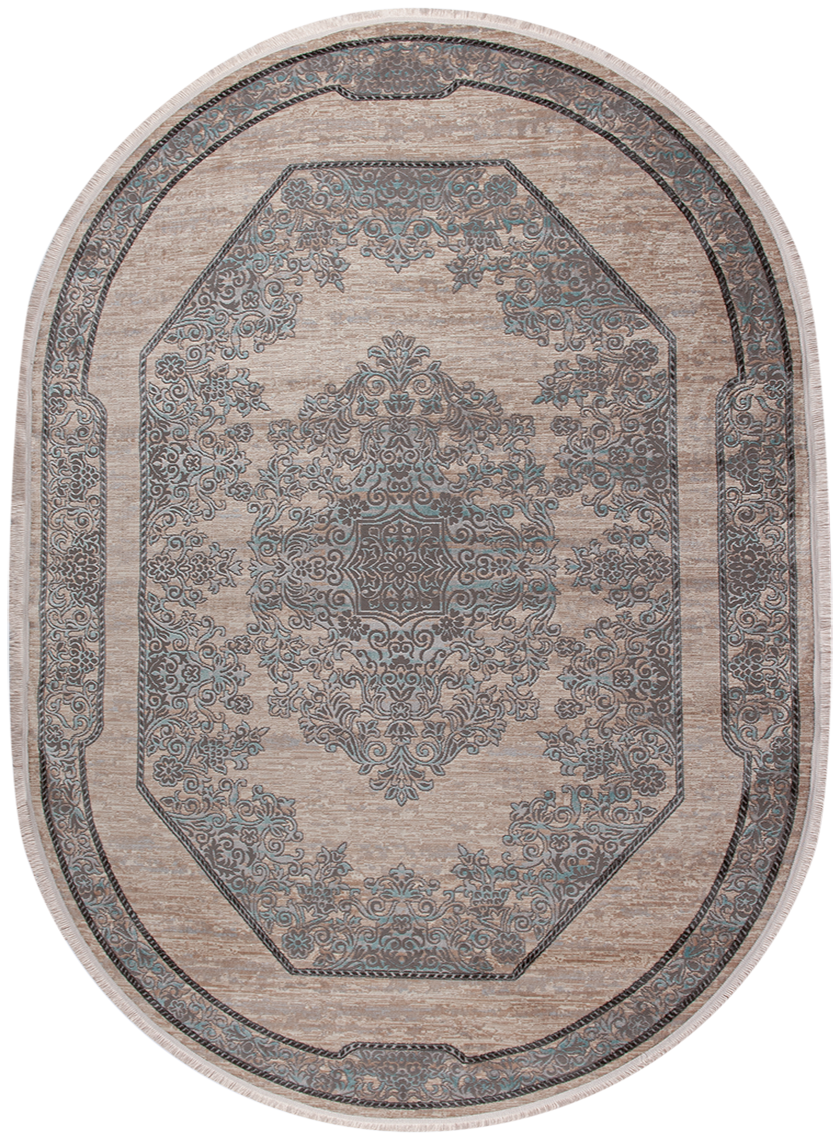 картинка 36972X OVAL L.BEIGE / BLUE магазин являющийся официальным дистрибьютором в России 