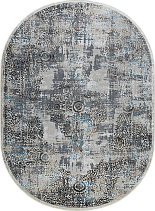 37908B oval BLUE FLS / BEIGE FLS